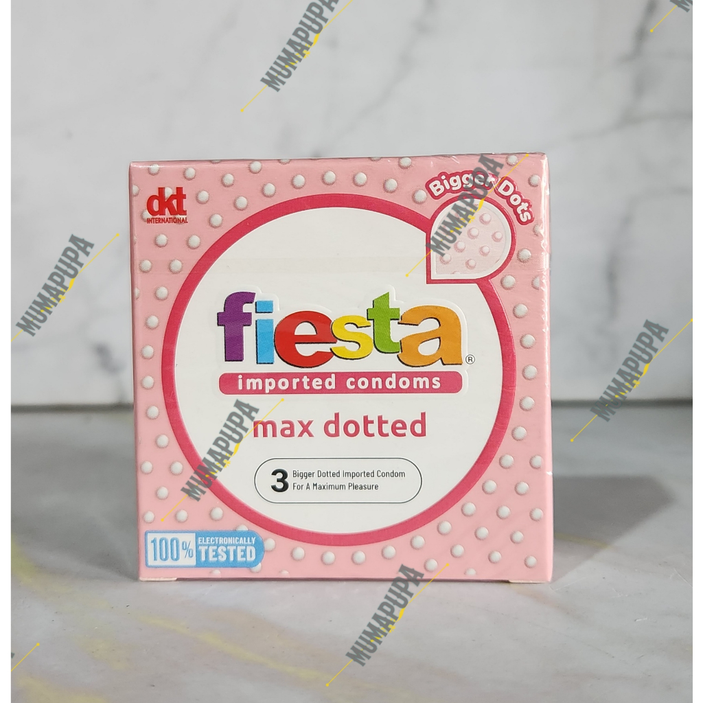 Roselina Delina Kondom Fiesta Dotted Isi 3 (Kondom Dengan Dot)