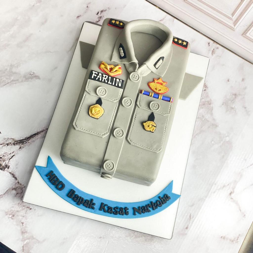 

Kue Ulang Tahun/Birthdya Cake/Kue Ultah Tema Baju Polisi/Kue Birthday Jakarta