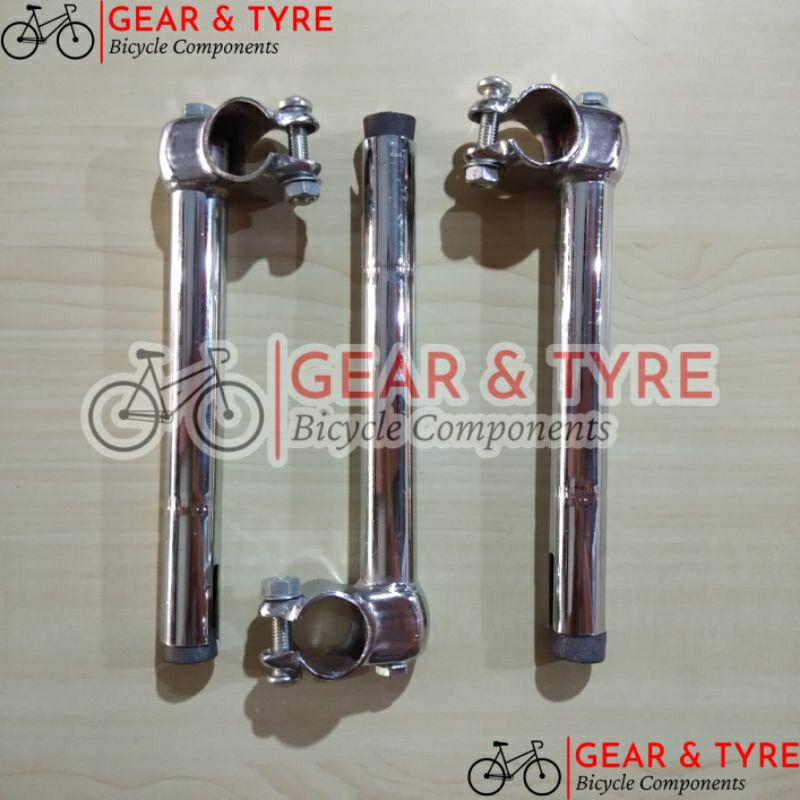 Steam / Stem / Cagak Stang / Cagak Tiang Setir / Tiang Stang Sepeda MINI Seira Sera Jengki Chrome