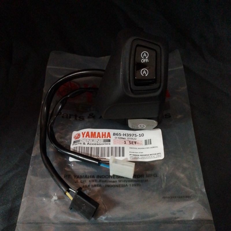 SAKLAR KANAN HOLDER KANAN ORIGINAL YAMAHA B65 AEROX 150,AEROX 155, ALL NEW AEROX 155 ABS