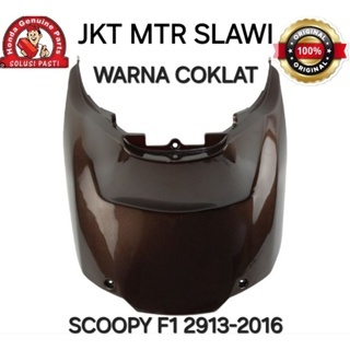 cover center, tutup mesin scoopy f1 2013-2016 warna coklat asli honda ahm, ori honda ahm