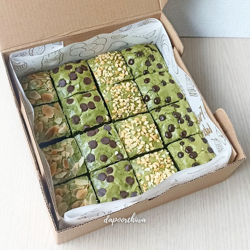 

Brownies Panggang Matcha