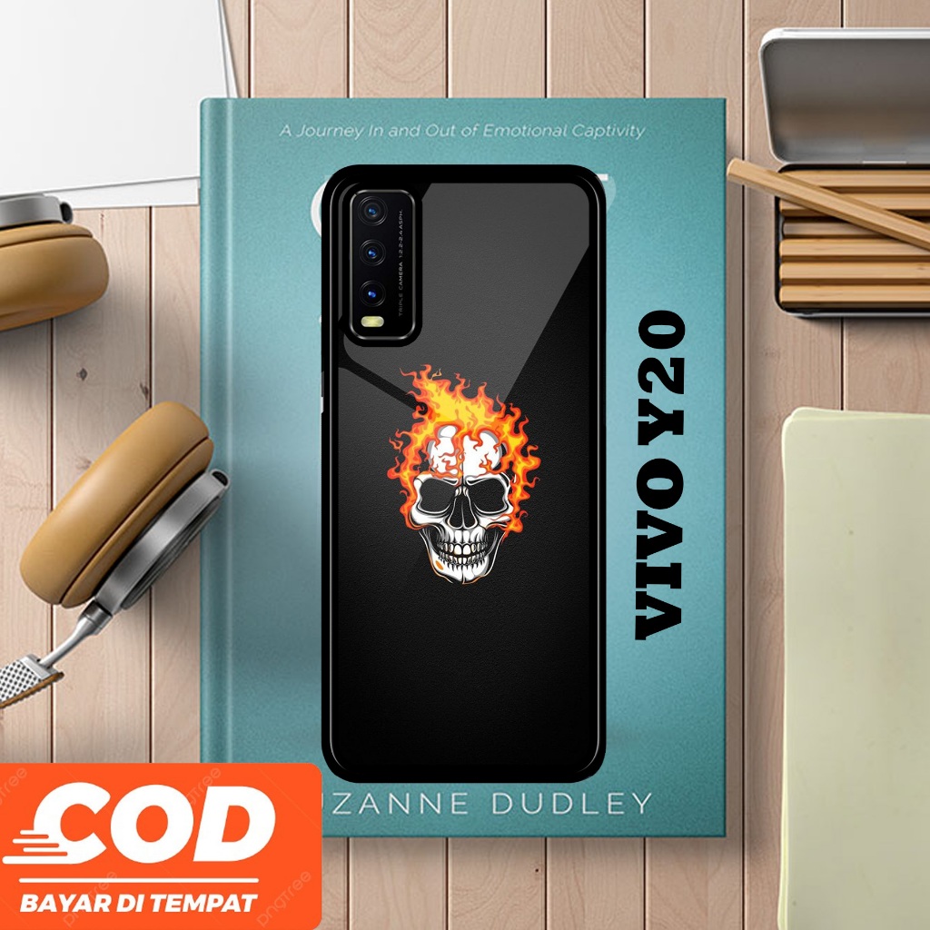 [A44] SKULL DARK CASING HANDPHONE VIVO Y20 - CASE AESTHETIC - CASING VIRAL TERBARU VIVO Y20 - CASING