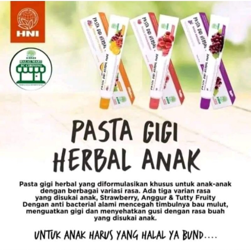 HS ODOL ANAK/PASTA GIGI HERBAL ANAK HNI HPAI