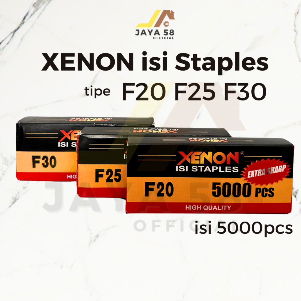 

XENON Refill Isi Staples Paku Tembak F20 F25 F30 / Isi Mata Staples Air Nailer Stapler Gun 5000pcs