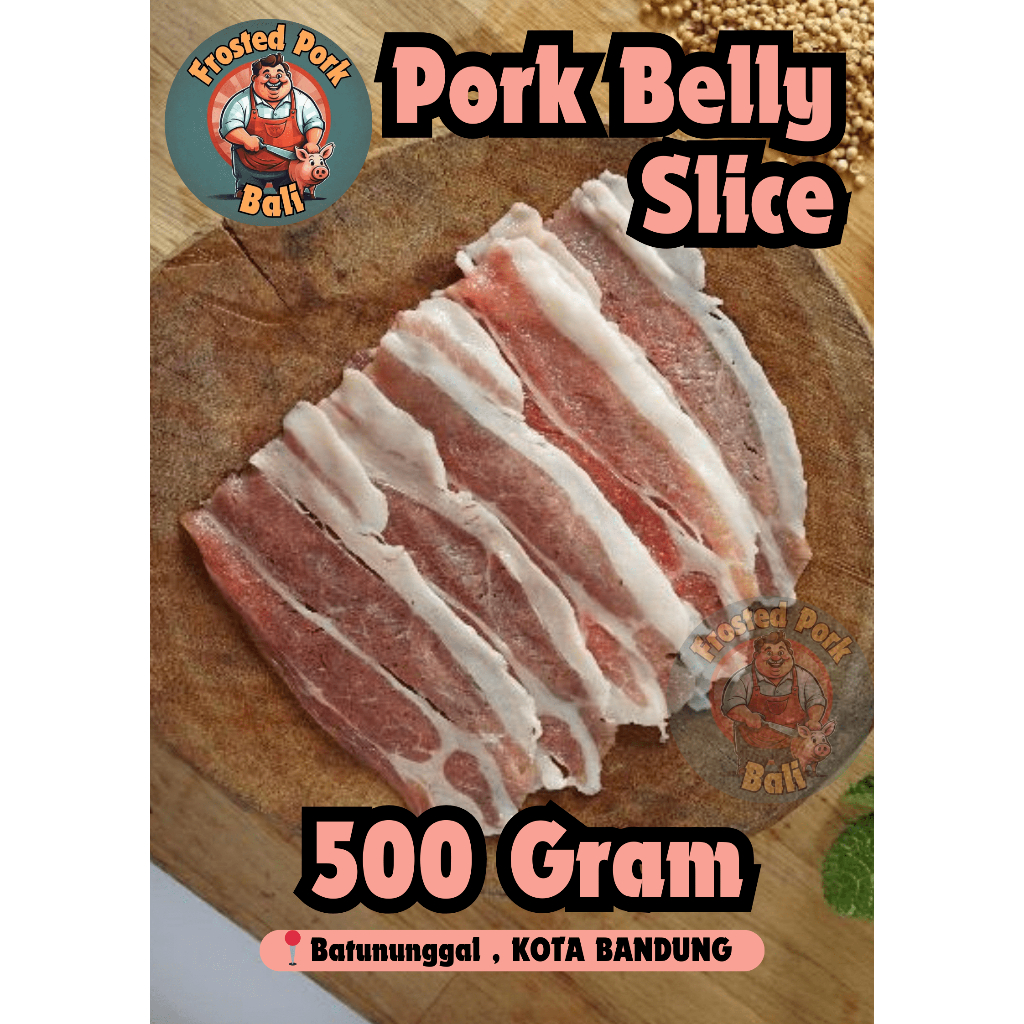 

Pork belly slice special / Samcan Babi BALI Spesial Iris - 500 gr
