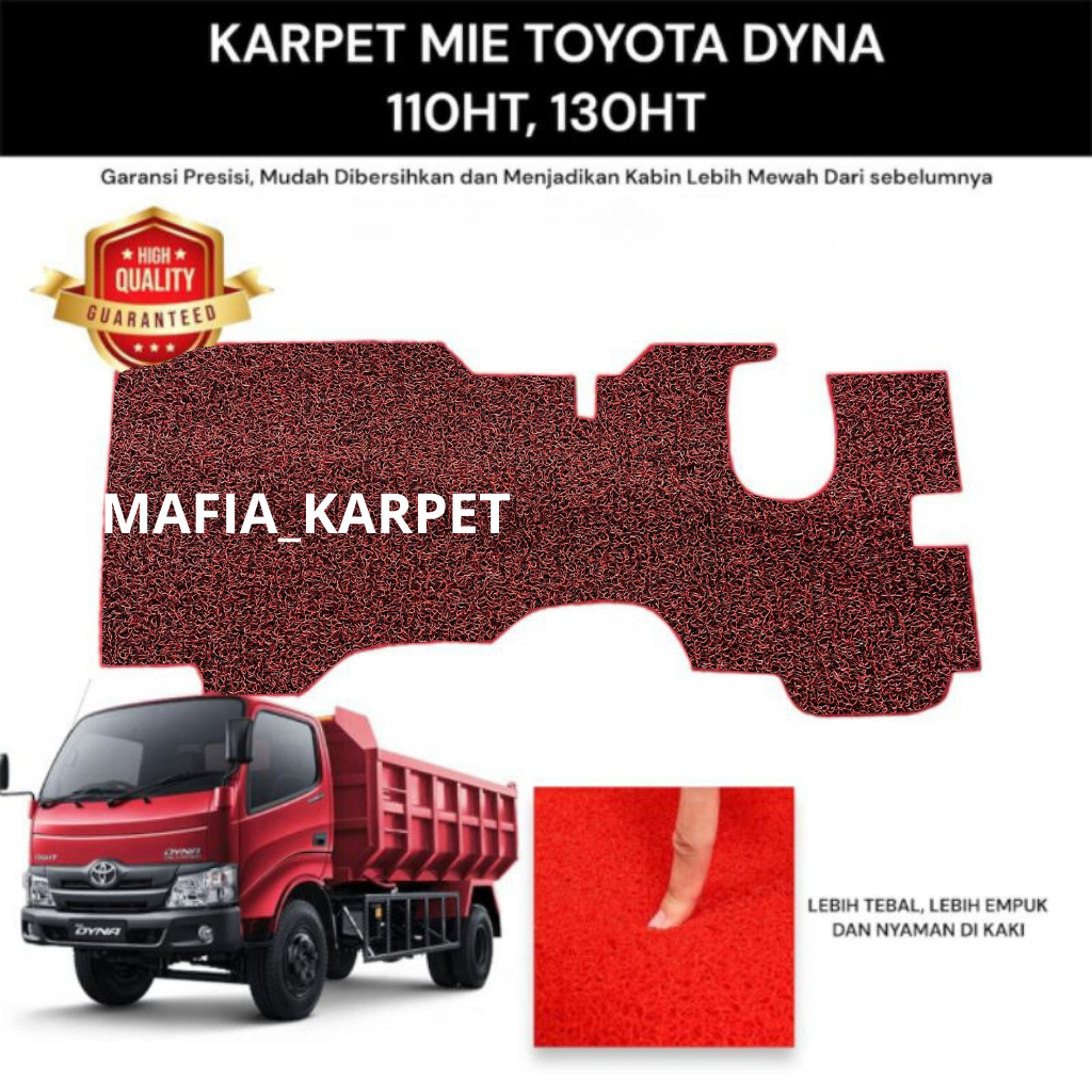 Karpet Toyota Dyna 110, 130ht Mie Bihun Premium 2 Warna untuk toyota dyna 110Ht dyna 130HT