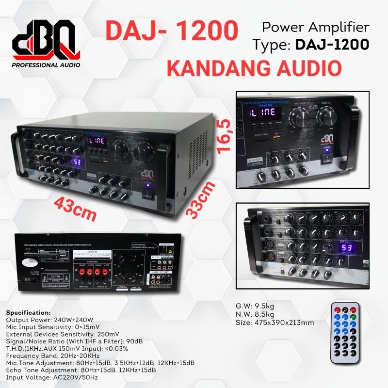 POWER AMPLI DBQ DAJ-1200