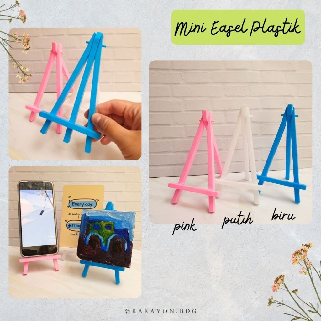 

Mini Easel Plastik / Stand Penyangga Dekorasi Lukisan Handphone
