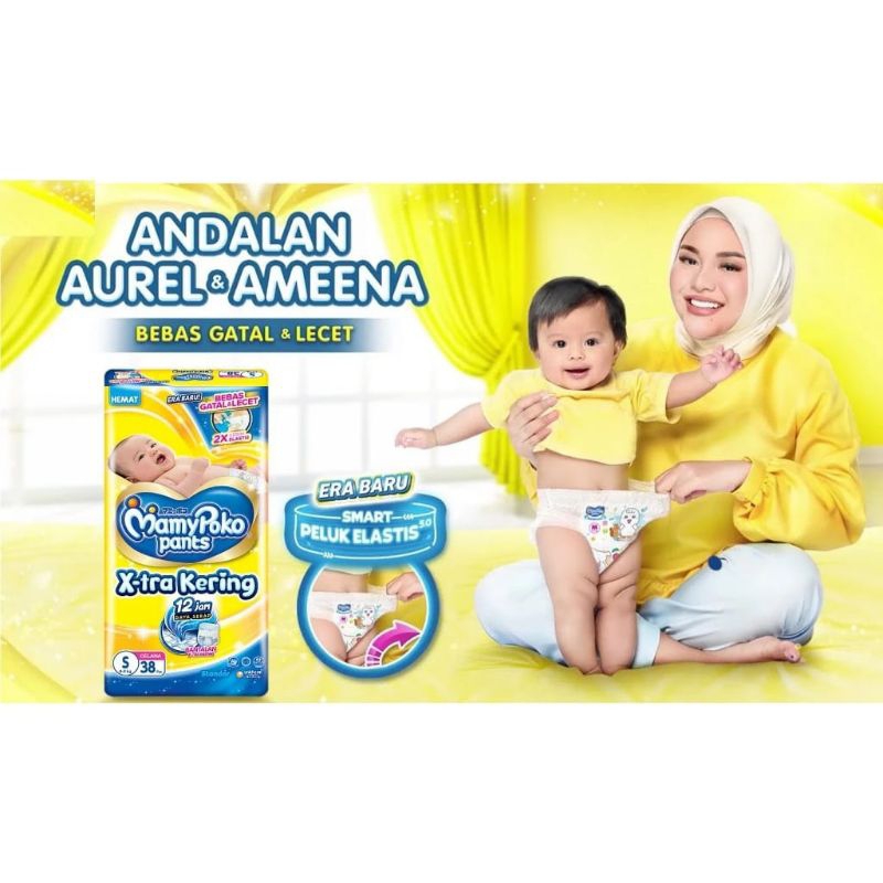 Mamypoko Pants Extra Kering S,M,L,XL,XXL 1 Karton isi 4