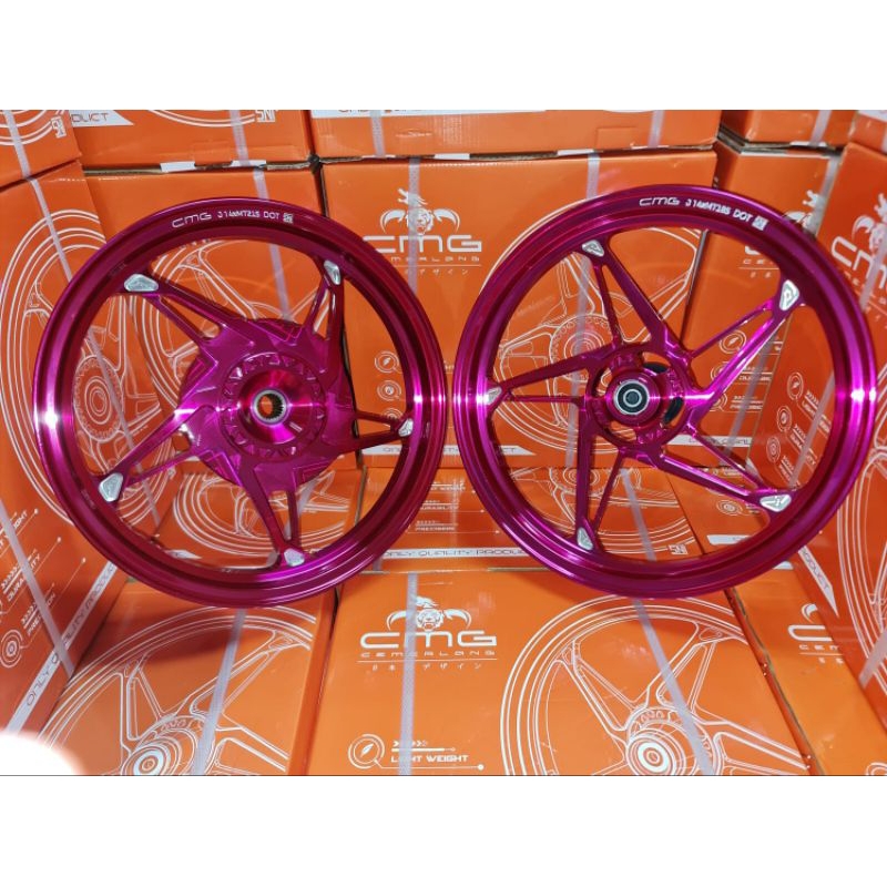 CMG VELG/PELAK RACING ORIGINAL VELG MG1 CNC  185 14/215 14 MODEL BINTANG LAUT VARIO 110 VARIO 125/15