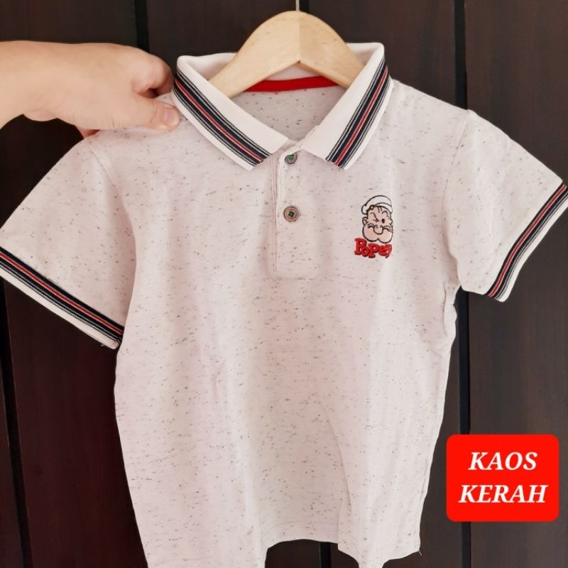 kaos anak karakter popeye kaos anak bordir popeye kaos putih anak popeye