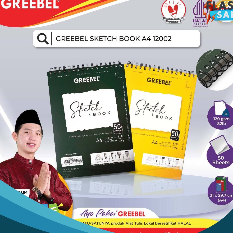 

TERBUKTI GREEBEL SKETCHBOOK A4 122 Buku Gambar Sketsa Drawing Book