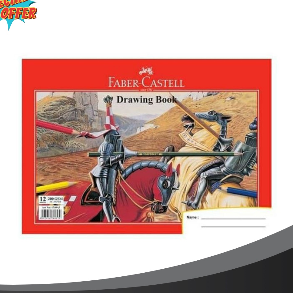 

MEGA FABERCASTELL A3 drawing book 2gsm 2gr 174A3 sketch book buku sketsa BC paper buku gambar