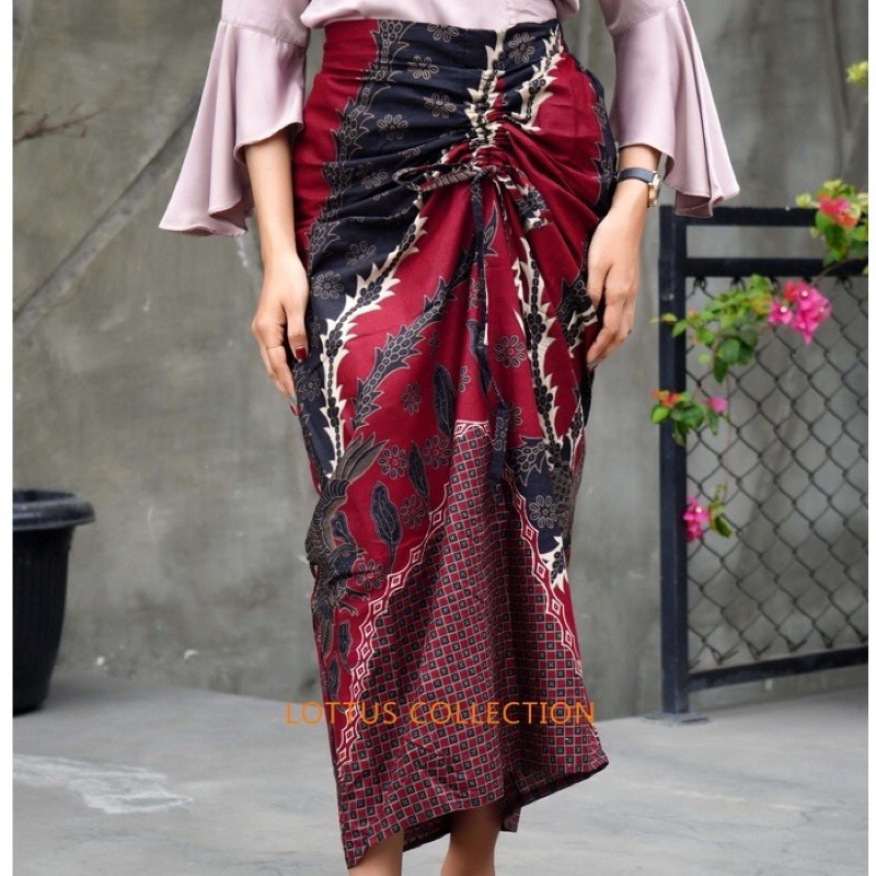 BARU ROK BATIK SEWEK maroon