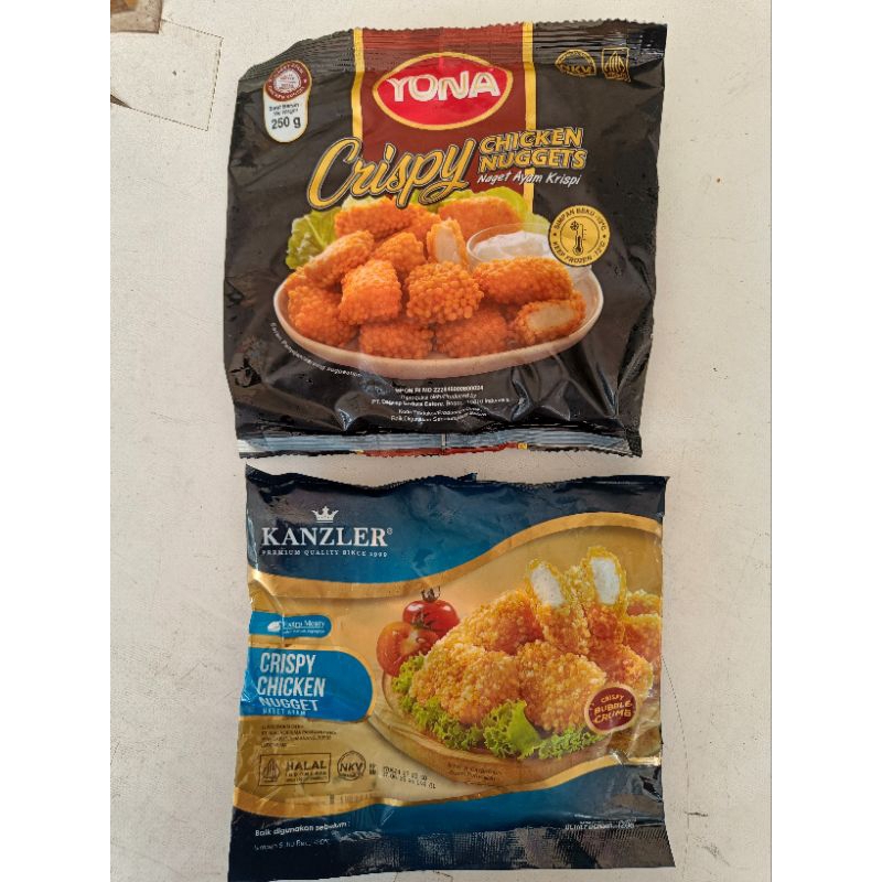 

kanzler crispy nugget ayam 120g / yona crispy nugget 250g