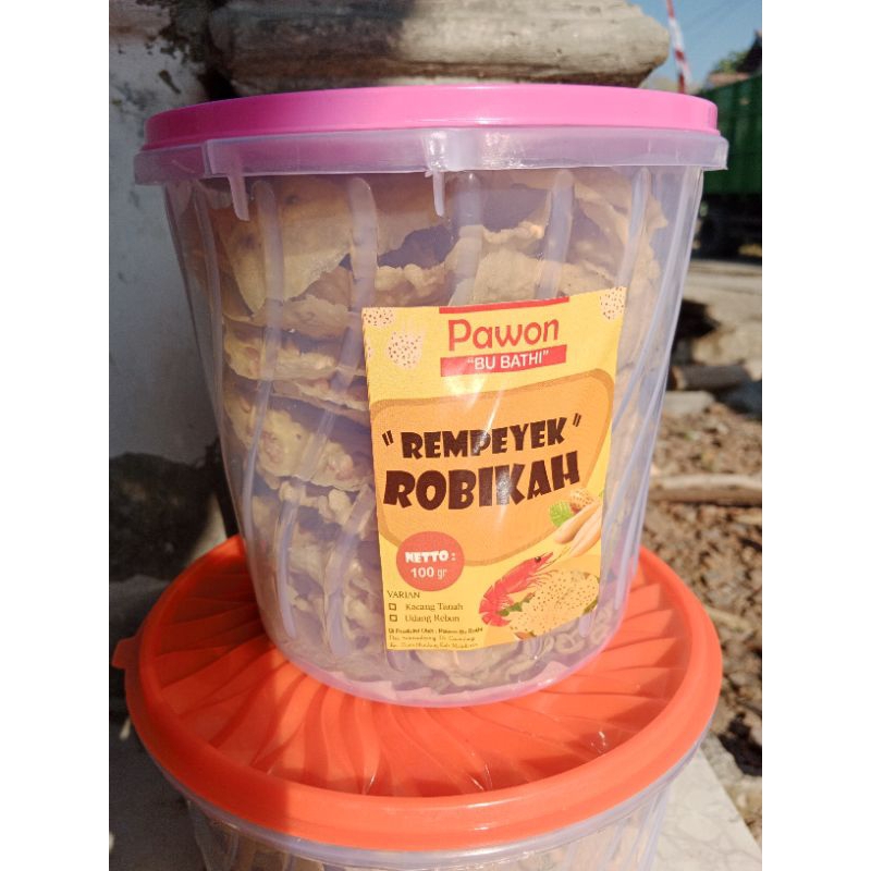 

peyek robikah kemasan toples ukuran 3 Liter