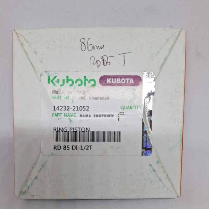 RD85 Ring Set Seher RD 85 DT(86mm) Mesin Traktor Kubota Diesel