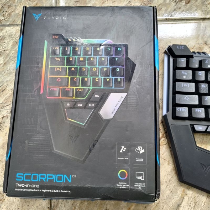 Flydigi D1 Scorpion single hand mechanical gaming keyboard