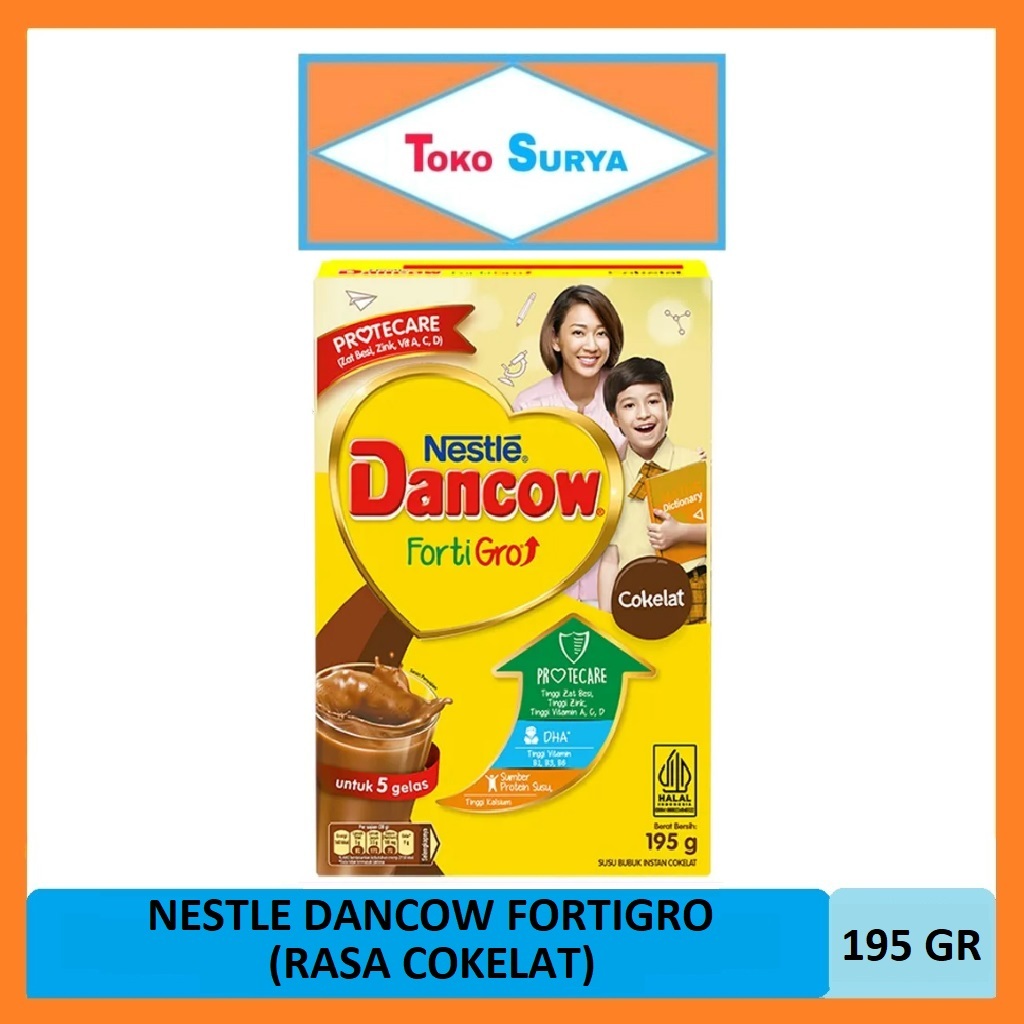 

Nestle Dancow Fortigro Susu Anak 6-12 Tahun Rasa Cokelat 195 Gr