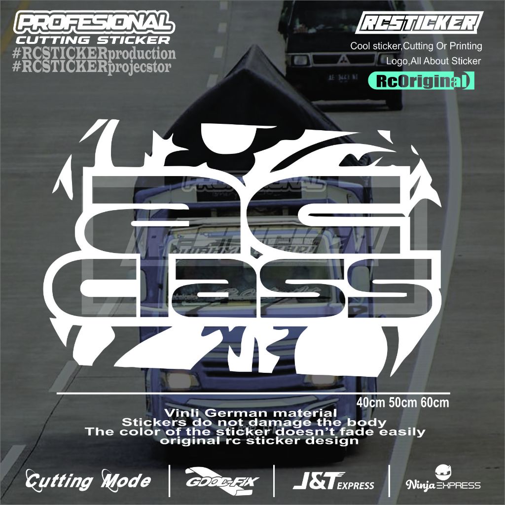 Stiker kaca truk ac class cutting stiker variasi kaca mobil pickup truk ac class stiker truk ac