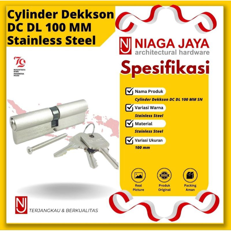Cylinder Dekkson DC DL 100 MM/ kunci silinder dekson