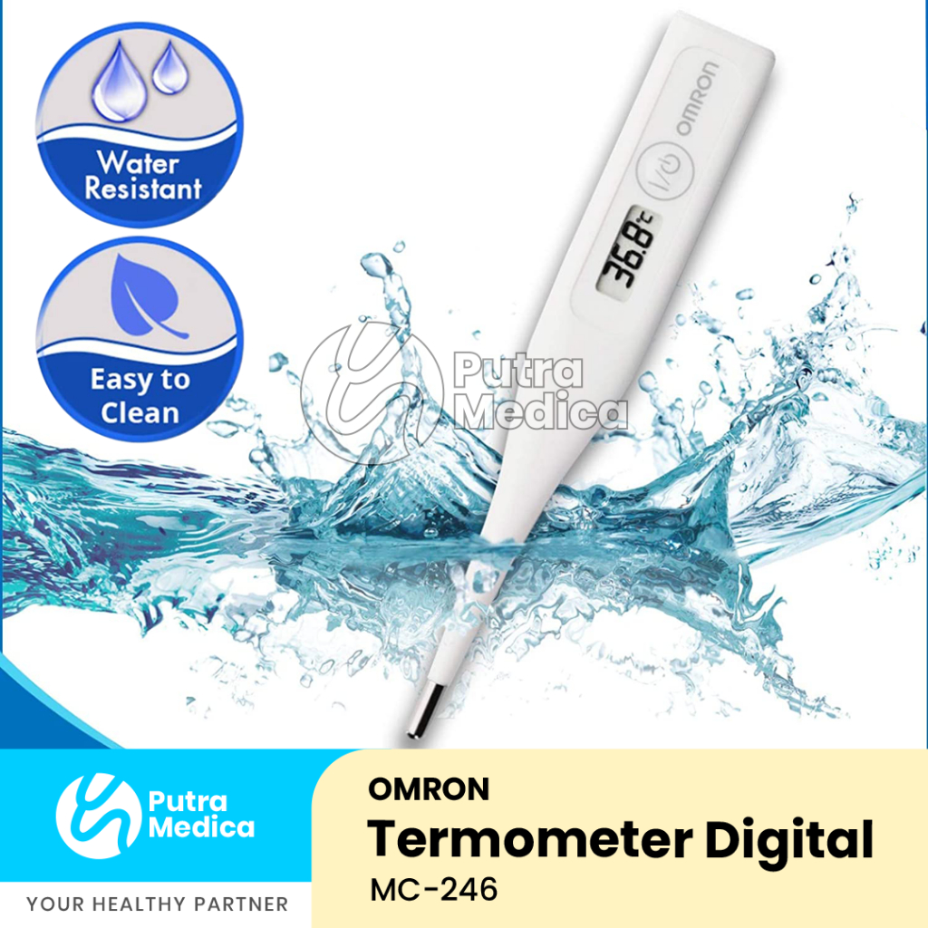 Omron Termometer Digital MC-246 Ujung Kaku / Thermometer Termo Temp Otomatis / Alat Ukur Suhu Tubuh