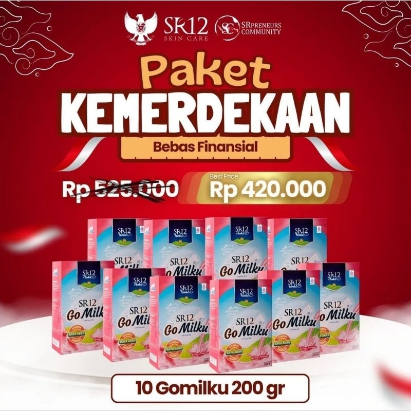 

Gomilku SR12 Promo Paket Kemerdekaan Strawberry Original Cokelat