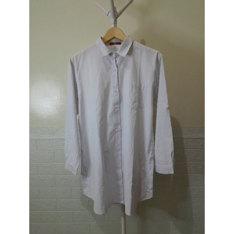 (PRELOVED KOLPRI) KEMEJA TUNIK PUTIH BERSIH LIKE NEW BRAND 3COINS/3C
