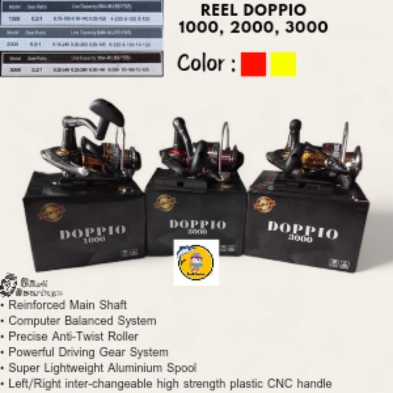 REEL Pancing Bagus | YUKON DOPPIO 1000, 2000, 3000