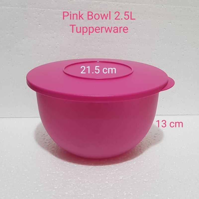 pink bowl 2.5L tupperware