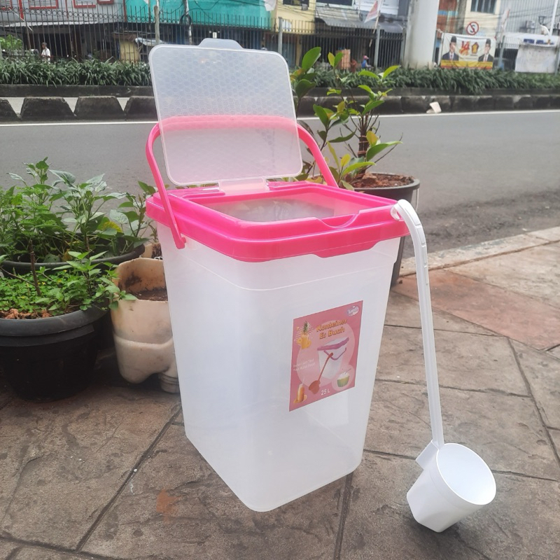 Lovenia - Toples Es Buah 15 Liter + Gayung / Aquarium Es Kelapa / Toples Air Es