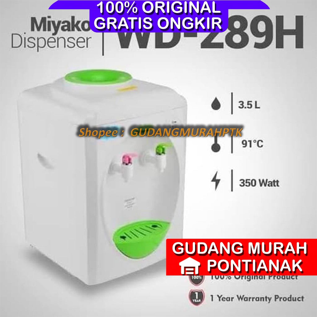 Dispenser Miyako DINGIN ES dan PANAS / HOT COOL WD 289 WD-289 WD289