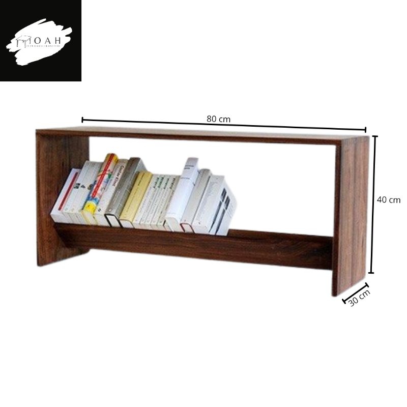 c1 meja rak buku kayu jati solid minimalis