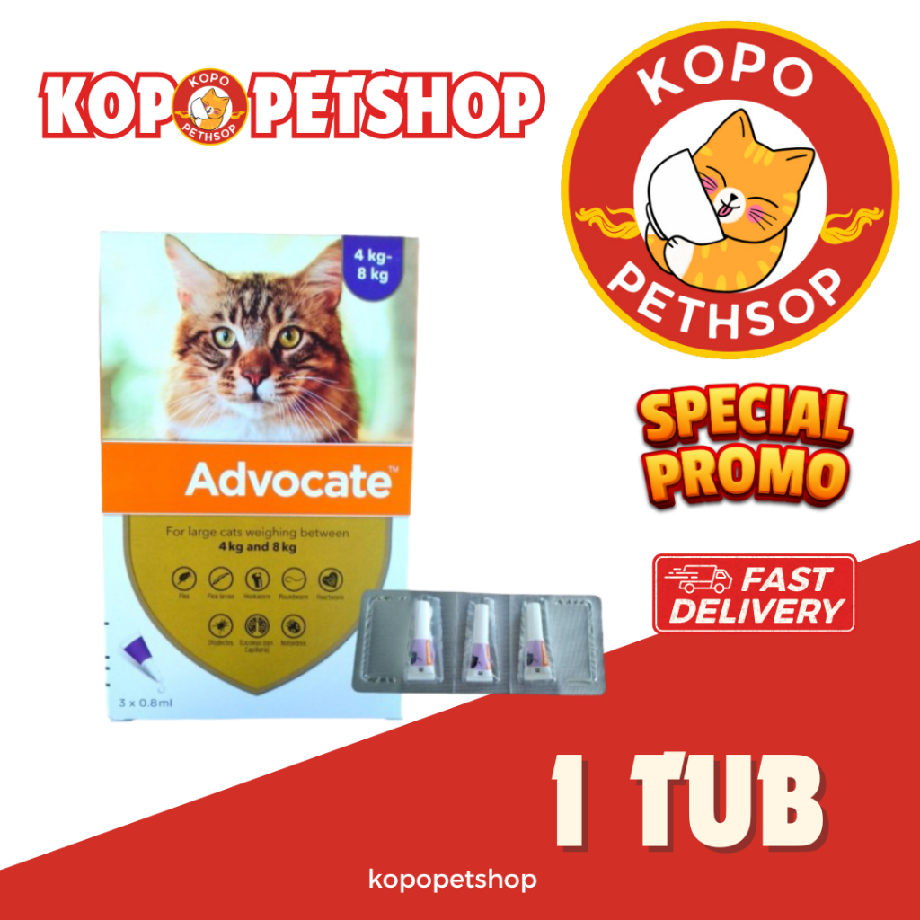 obat kutu kucing advocate 0.8ml advocate large 4 - 8kg
