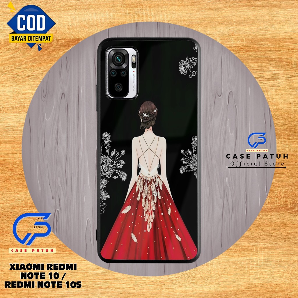 Casing HP Xiaomi Redmi Note 10/Redmi Note 10s Motif Gaun Wanita Terbaru  Case Patuh ( CP04 ) - Silik