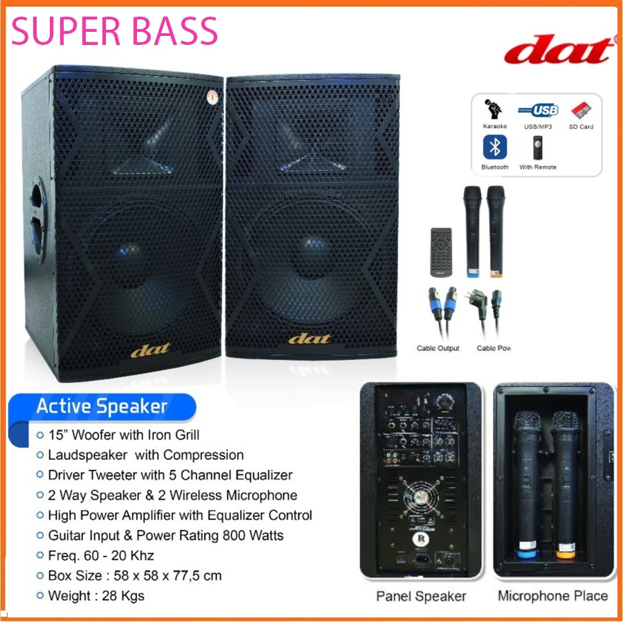 Speaker Aktif Dat F 15 Original Active DAT F15 15 inch Bluetooth