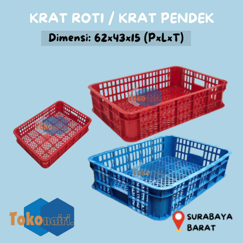 KRAT INDUSTRI / KERANJANG SERBAGUNA / KRAT PENDEK / KERANJANG INDUSTRI / KRAT MULTIFUNGSI