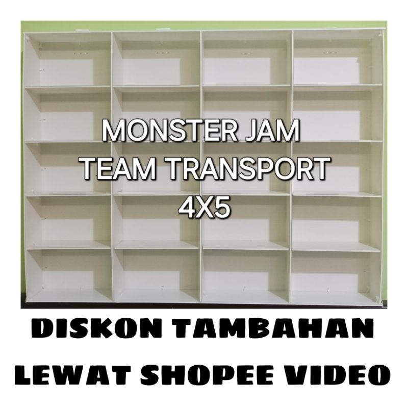 Rak 4x5 Hot Wheels Diecast Hotwheels Tomica Matchbox Team Transport Monster Truck Monster Jam Pakai 