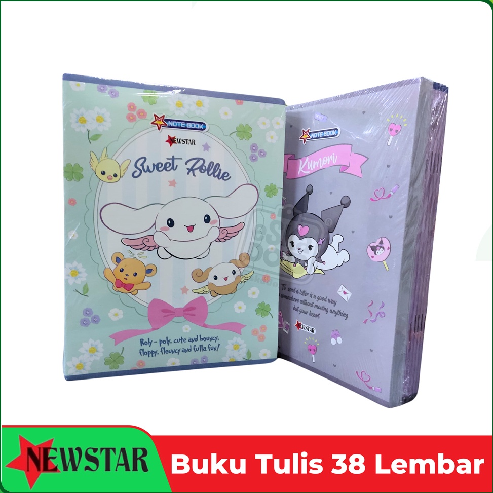 

QhgPK6384 Buku Tulis Quarto 38 Lembar Buku Tulis New Star Motif Lucu