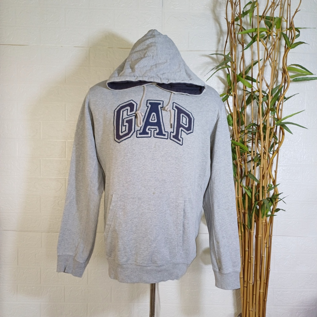 HOODIE GAP ORIGINAL, (SECOND BRANDED) SIZE L, ABU, HD0083 Rp200.000