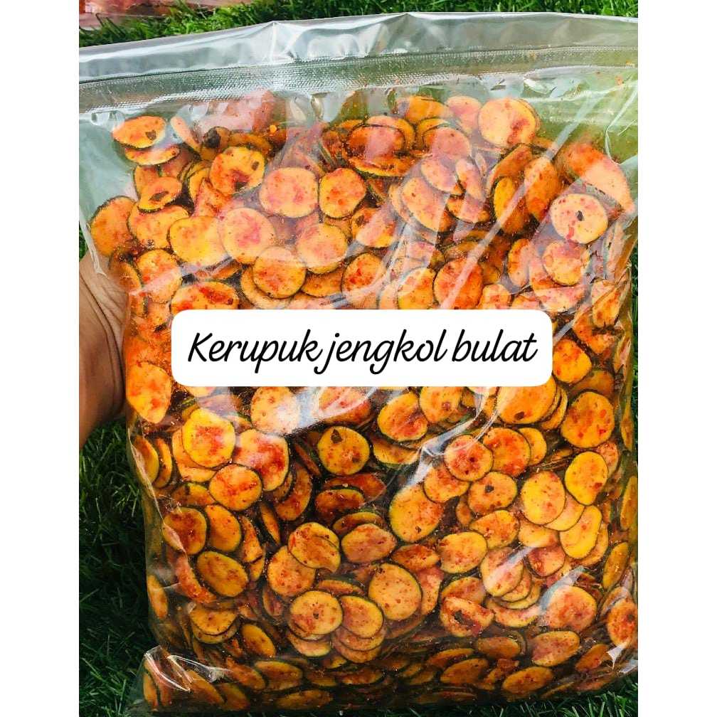 

seblak kerupuk jengkol bulat/sebring kerupuk jengkol/kerupuk seblak rasa jengkol pedas daun jeruk bumbu melimpah