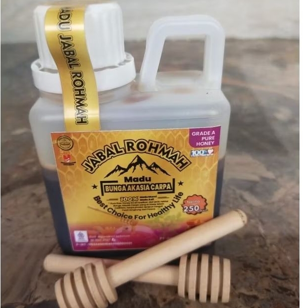 

Madu Murni Asli Jabal Rohmah Bunga Akasia Carpa 250gram Grade A 100% Alami Pure Natural Raw Honey