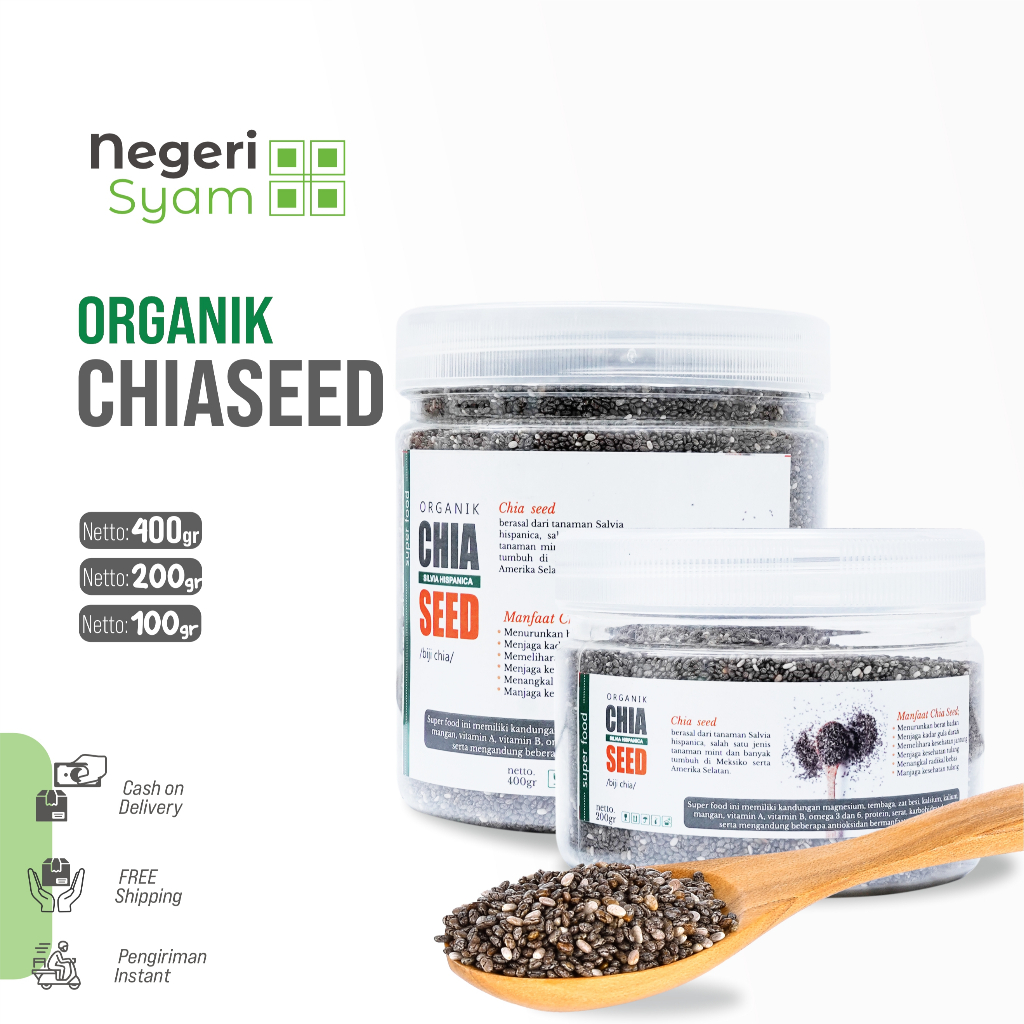 

Chia seed Organic Premium Mexico Grade A Best Quality Chiaseed Black Original untuk Diet