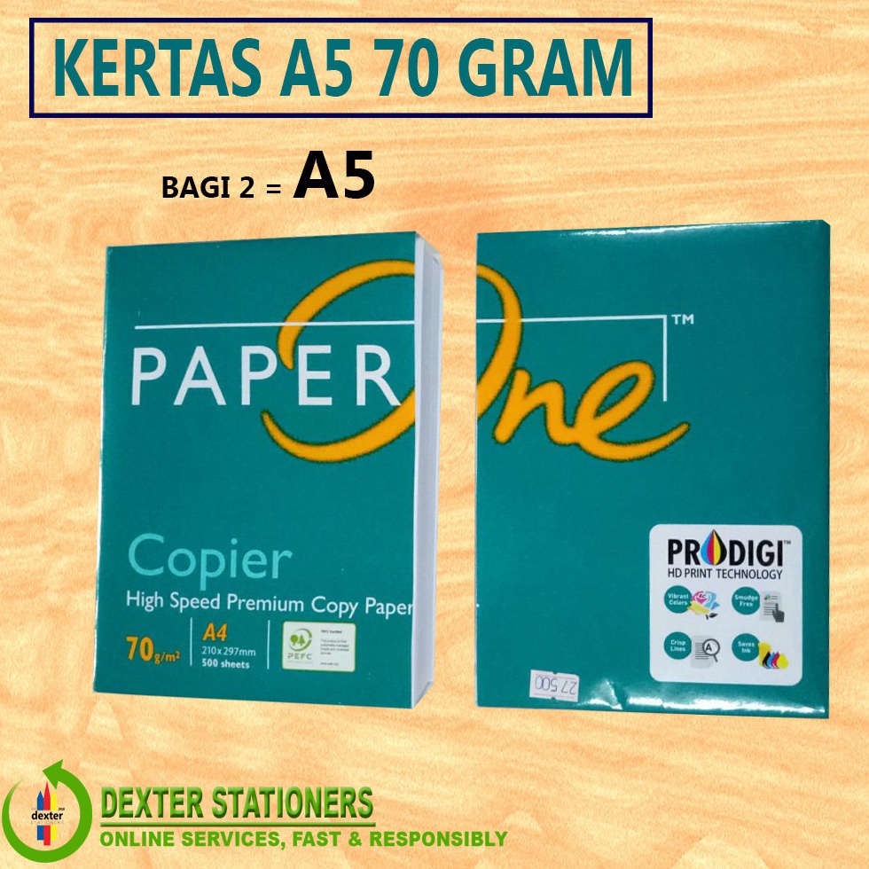 

KERTAS HVS A5 7GRAM KERTAS A5 7GR PUTIH DAN WARNA PAPERONE COPYPAPER A4 BAGI 2 PRINT RESI QVK9O5147