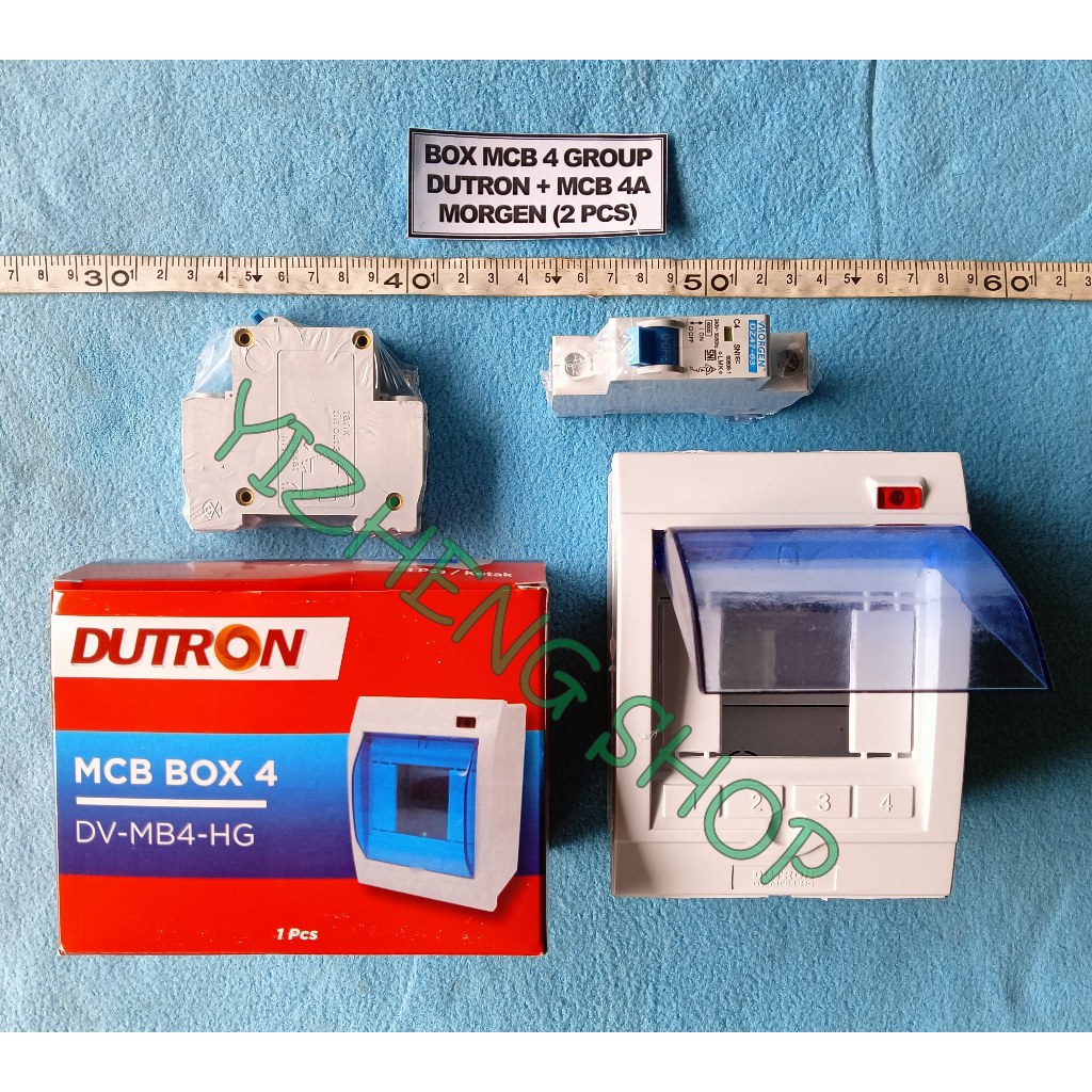 Mcb 4A (2 PCS) MORGEN + BOX MCB DUTRON 2-4 GROUP DV-MB4-HG