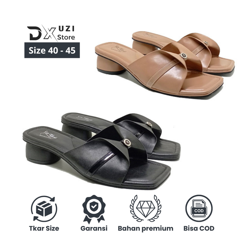 Big Size Jumbo - Sandal Wanita Kekinian Murah Cantik Sendal Heels Pesta Formal Cewek