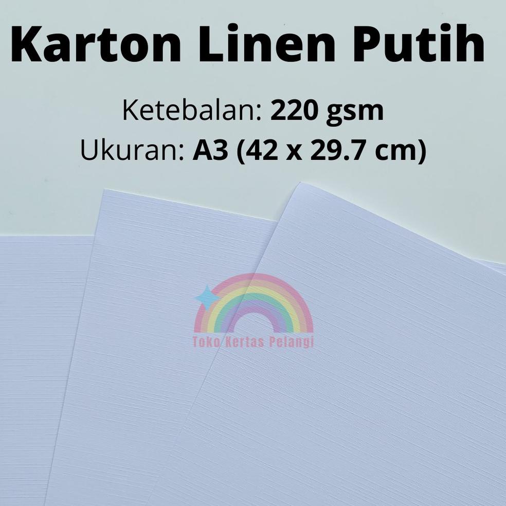 

Kirim Sekarang IEM7S Karton Linen Putih 22 gsm 25 pcs A3 M34 Terupdate