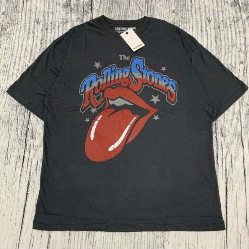 BAJU KAOS OVERSIZE ROLLING STONES GREY UNISEX PREMIUM