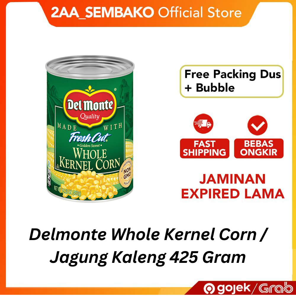 

Delmonte Whole Kernel Corn / Jagung Kaleng 425 Gram